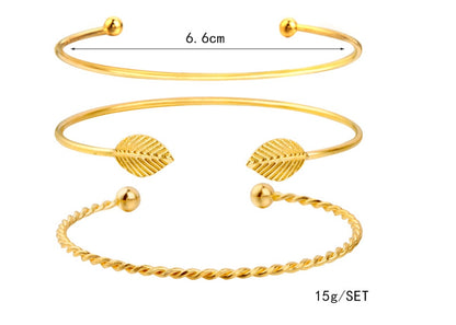 Modyle   Gold Color Crystal Wedding Bracelets Set CZ Stone Heart Bracelets Bangles For Woman