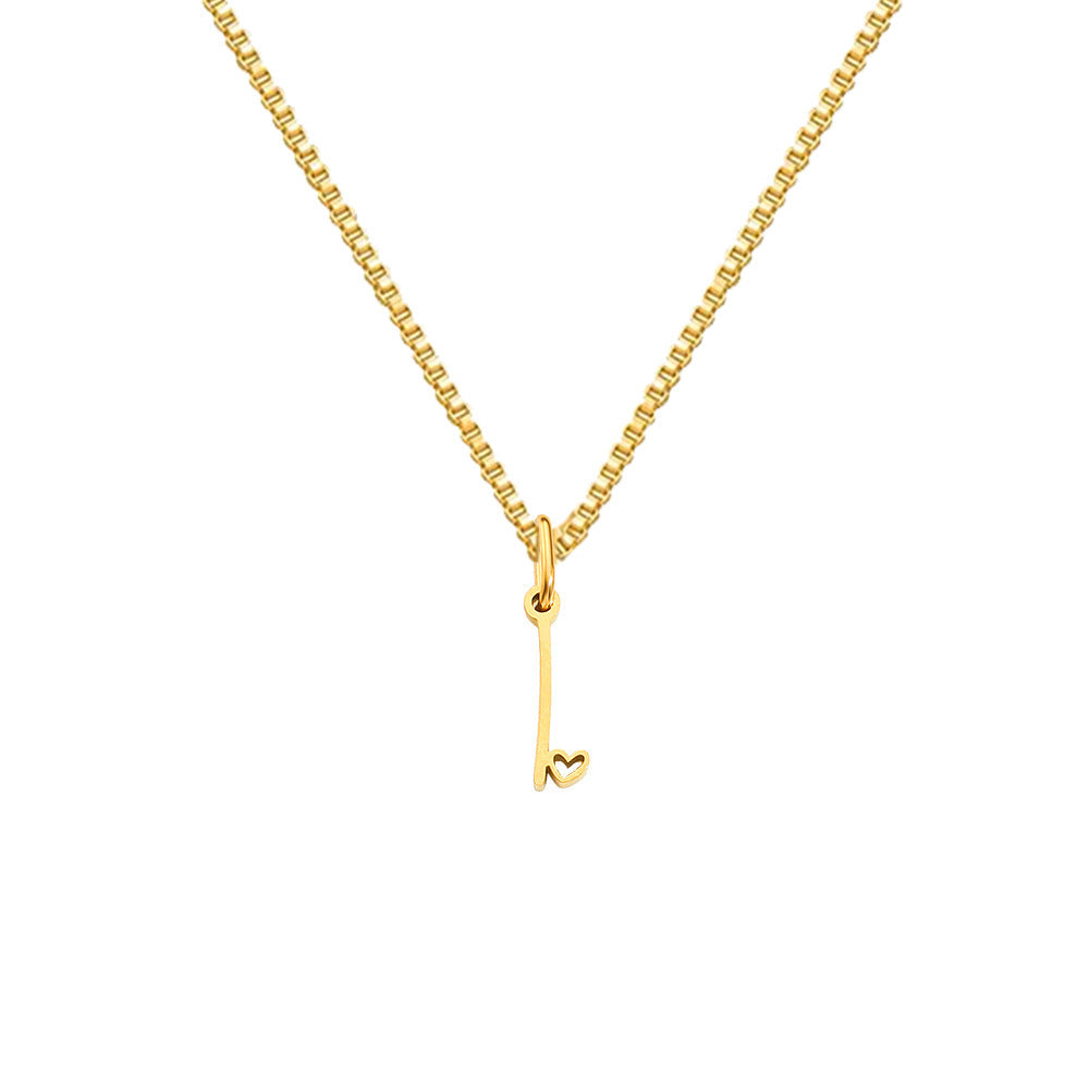 26 Love Letters Titanium Steel Pendants Necklace