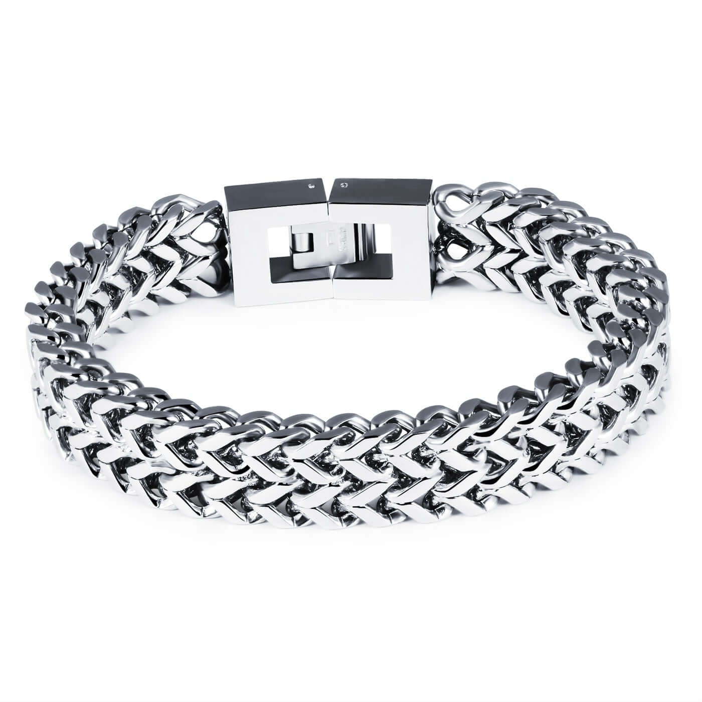Lazynn Jewelry Store N790 bracelet featuring a sleek silver chain design and a stylish clasp.
