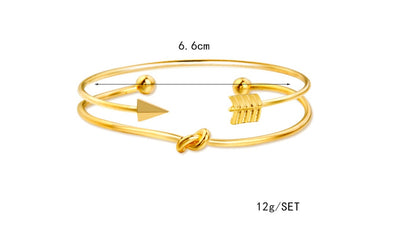 Modyle   Gold Color Crystal Wedding Bracelets Set CZ Stone Heart Bracelets Bangles For Woman
