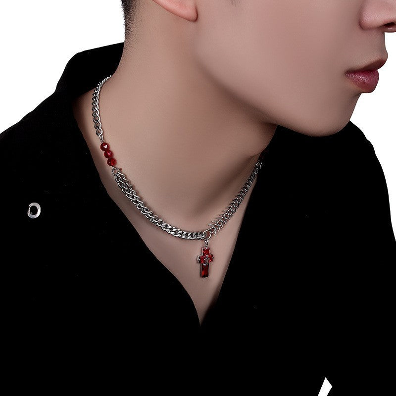 Simple Versatile Cross Titanium Steel Necklace