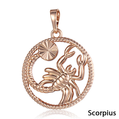 Zodiac constellation pendants featuring Sagittarius design in elegant alloy jewelry.