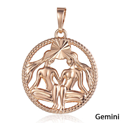 Zodiac Constellation Pendants - Elegant Alloy Jewelry