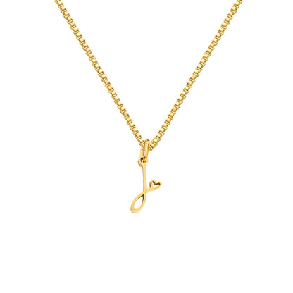 26 Love Letters Titanium Steel Pendants Necklace