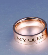 My King Queen Ring 14k Rose Gold Couple Ring