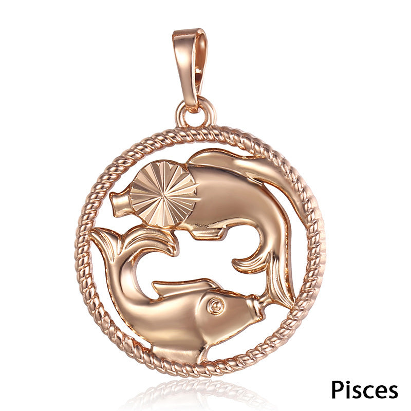 Zodiac Constellation Pendants - Elegant Alloy Jewelry