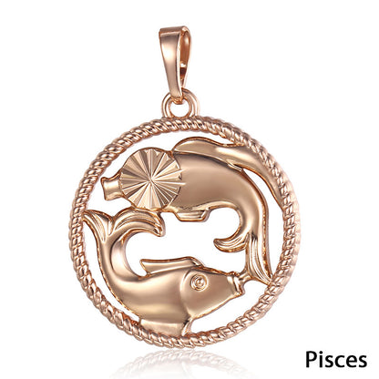 Zodiac Constellation Pendants - Elegant Alloy Jewelry