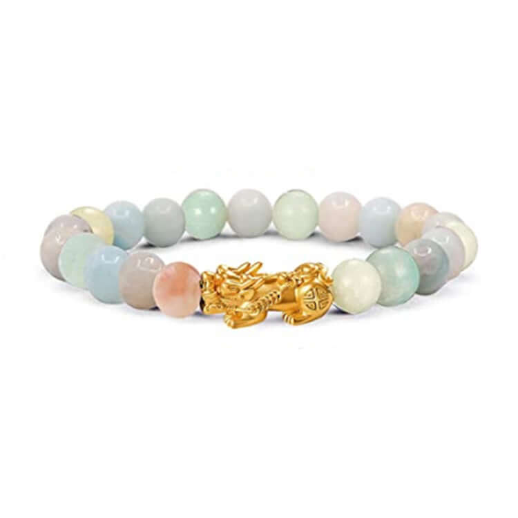 Lazynn Jewelry Store men's and women's bracelets with colorful beads and a golden animal charm.