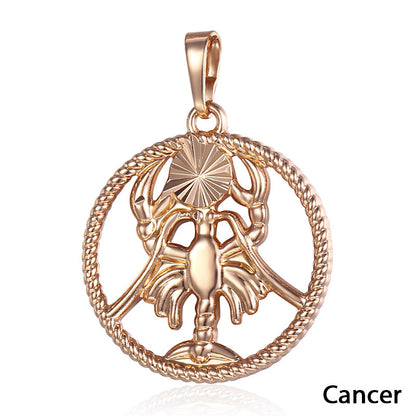 Zodiac Constellation Pendants - Elegant Alloy Jewelry