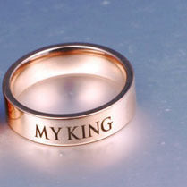 My King Queen Ring 14k Rose Gold Couple Ring