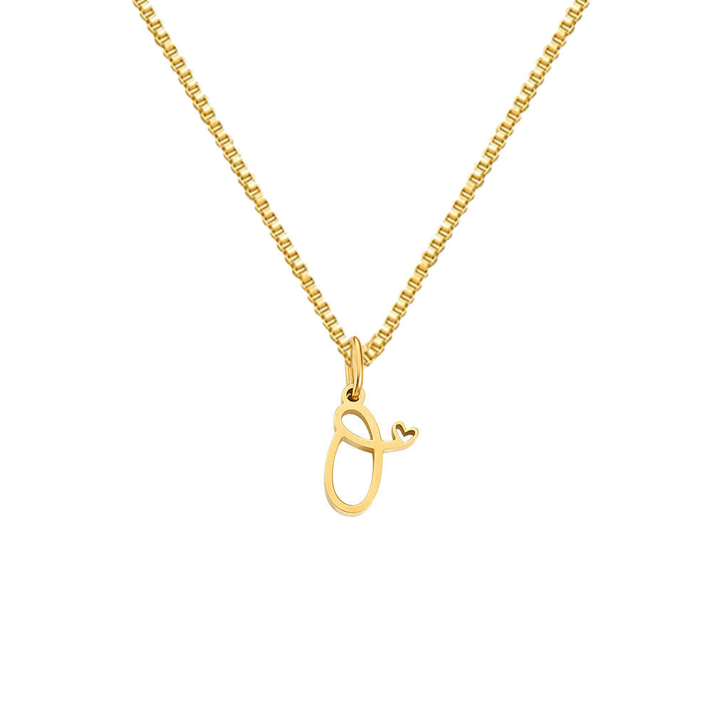 26 Love Letters Titanium Steel Pendants Necklace