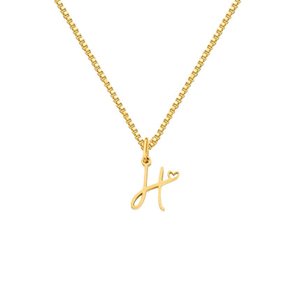 26 Love Letters Titanium Steel Pendants Necklace