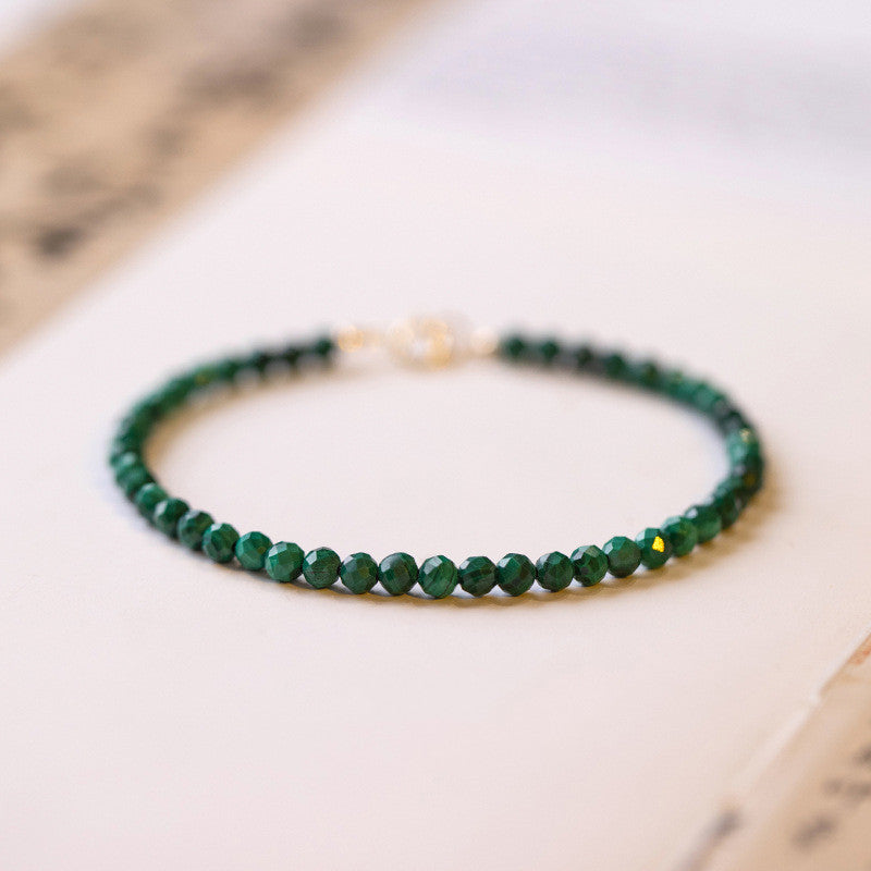3mm Malachite Green  Bracelets Mall Crystal