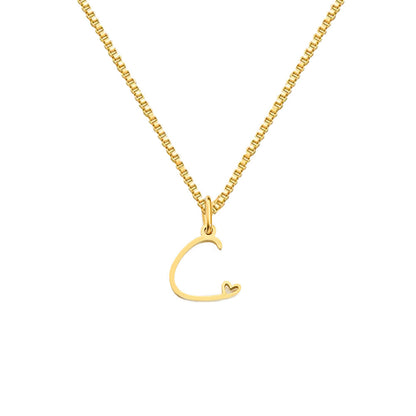 26 Love Letters Titanium Steel Pendants Necklace