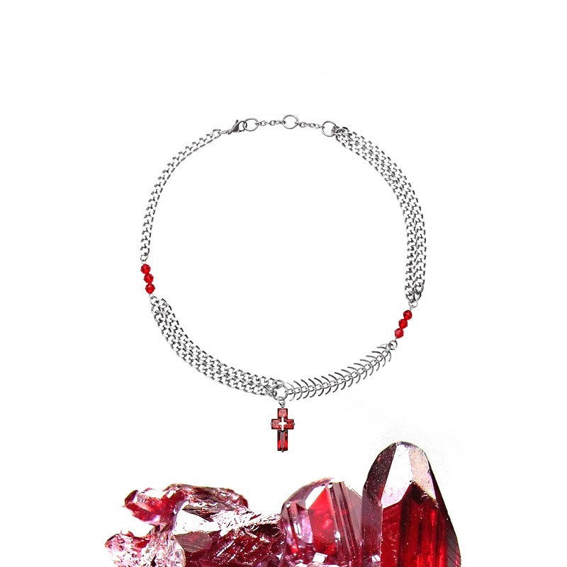 Simple Versatile Cross Titanium Steel Necklace