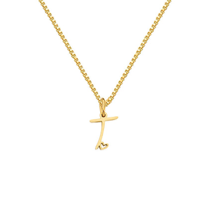 26 Love Letters Titanium Steel Pendants Necklace