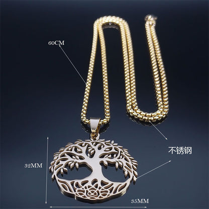 Tree Of Life Necklace Stainless Steel Women's Necklace